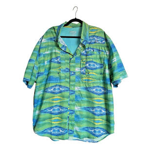 Reel Legends Sz XL Mariner Vented‎ Button Down Shirt Sonar Fisherman Outdoor